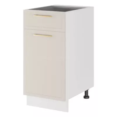 Kombinált alsószekrény ARACY - szélesség 40 cm, fehér, lábak 10 cm