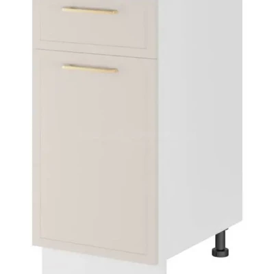 Kombinált alsószekrény ARACY - szélesség 40 cm, fehér, lábak 15 cm