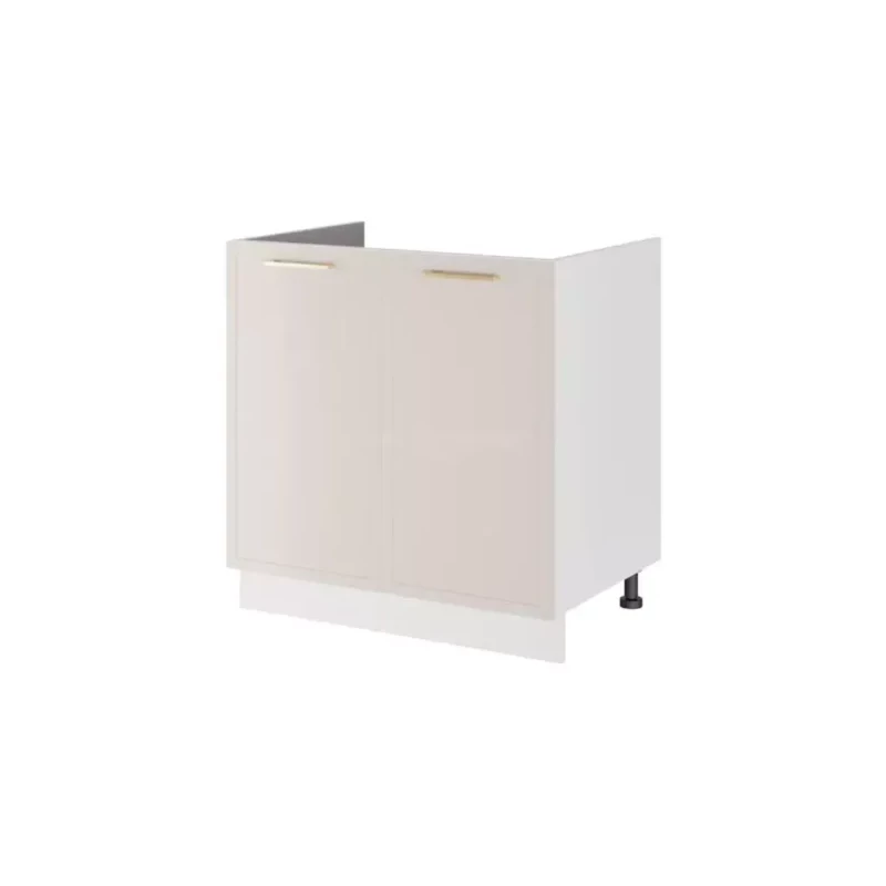 Kétajtós szekrény polccal ARACY - szélesség 90 cm, fehér, lábak 10 cm