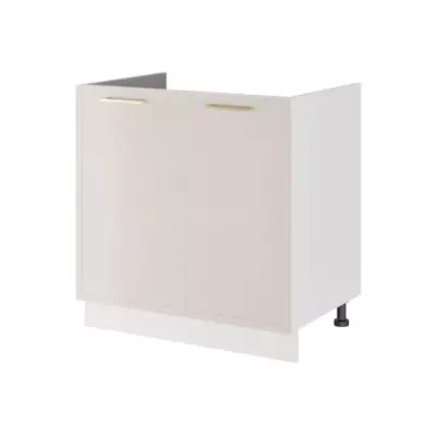 Kétajtós szekrény polccal ARACY - szélesség 90 cm, fehér, lábak 10 cm