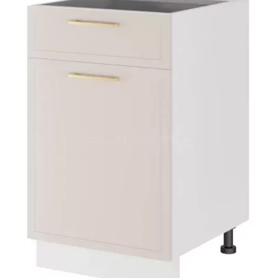 Kombinált alsószekrény ARACY - szélesség 50 cm, fehér, lábak 10 cm