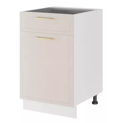 Kombinált alsószekrény ARACY - szélesség 50 cm, fehér, lábak 10 cm