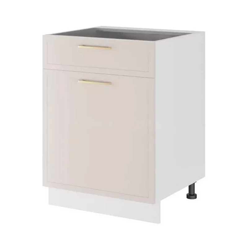 Kombinált alsószekrény ARACY - szélesség 60 cm, fehér, lábak 10 cm