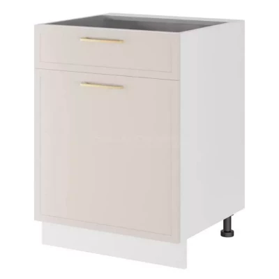 Kombinált alsószekrény ARACY - szélesség 60 cm, fehér, lábak 15 cm