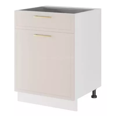 Kombinált alsószekrény ARACY - szélesség 60 cm, fehér, lábak 15 cm