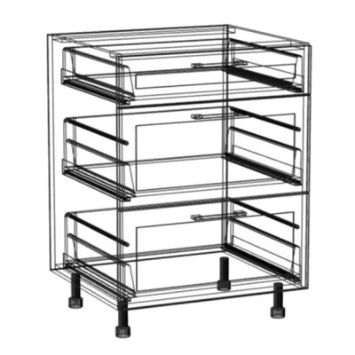 ARACY fiókos szigetszekrény - szélesség 60 cm, fehér, lábak 10 cm