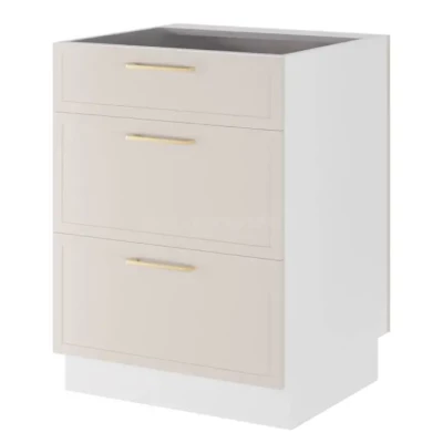 ARACY fiókos szigetszekrény - szélesség 60 cm, fehér, lábak 15 cm