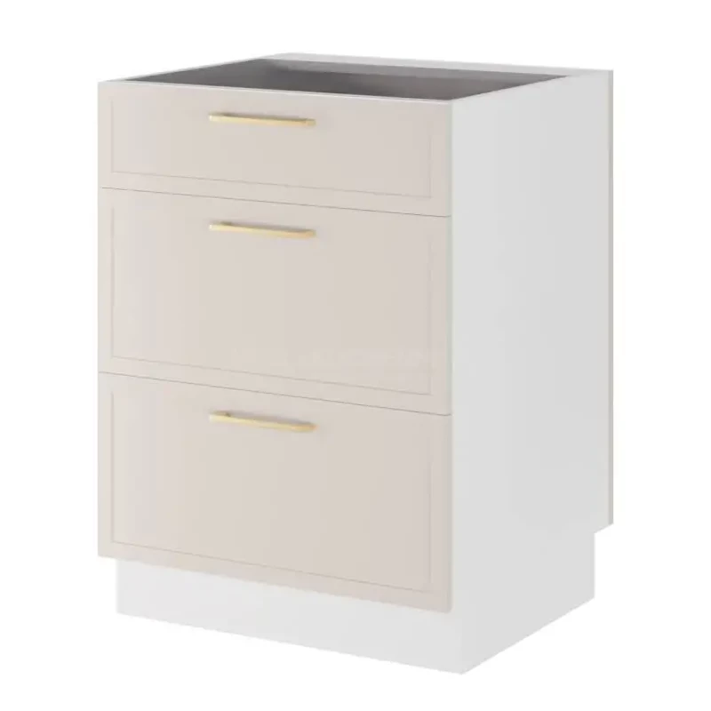ARACY fiókos szigetszekrény - szélesség 60 cm, fehér, lábak 15 cm