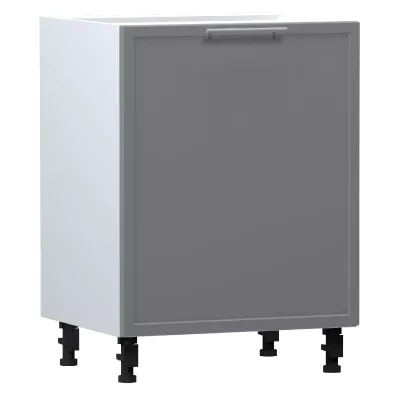 ARACY szigetszekrény - szélesség 60 cm, szürke / fehér, lábak 10 cm