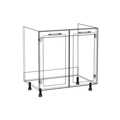 ARACY mosdószekrény - szélesség 80 cm, fehér, lábak 10 cm