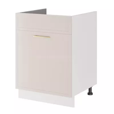 Mosdószekrény fiókkal ARACY - szélesség 60 cm, fehér, lábak 15 cm