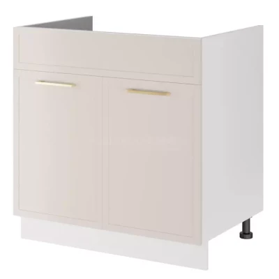 Mosdószekrény fiókkal ARACY - szélesség 80 cm, fehér, lábak 15 cm