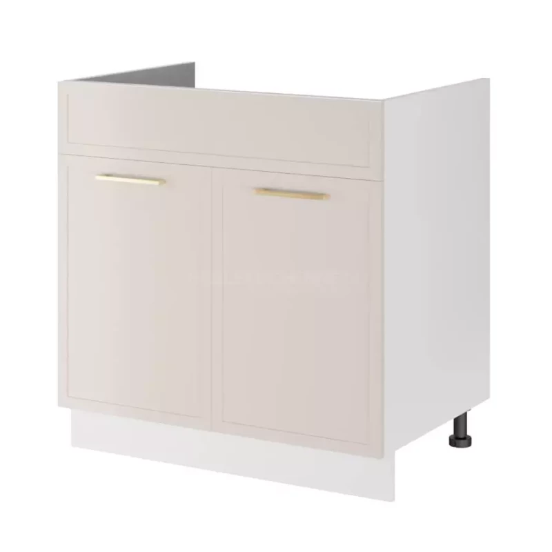 Mosdószekrény fiókkal ARACY - szélesség 80 cm, fehér, lábak 15 cm