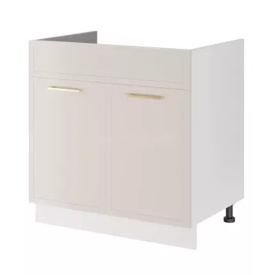 Mosdószekrény fiókkal ARACY - szélesség 80 cm, fehér, lábak 15 cm