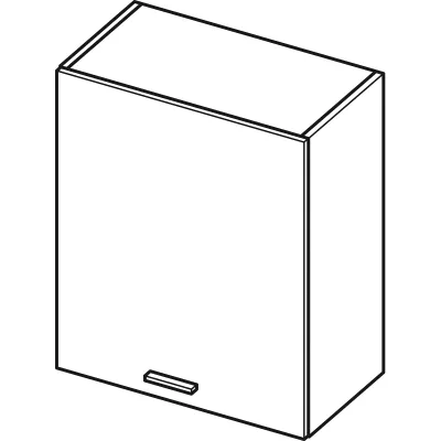 Felső konyhaszekrény ARACY - szélesség 60 cm, szürke / fehér