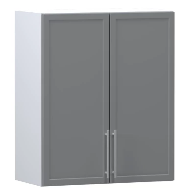 Felső kétajtós szekrény ARACY - szélesség 60 cm, szürke / fehér