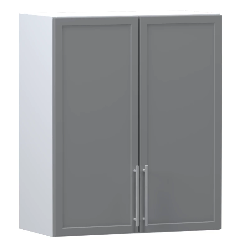 Felső kétajtós szekrény ARACY - szélesség 60 cm, szürke / fehér