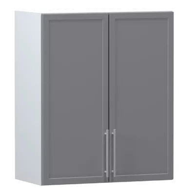 Felső kétajtós szekrény ARACY - szélesség 60 cm, szürke / fehér
