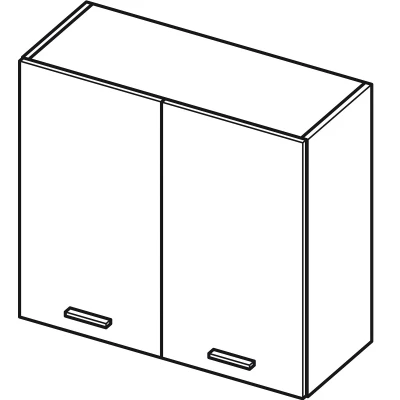 Felső konyhaszekrény ARACY - szélesség 80 cm, szürke / fehér