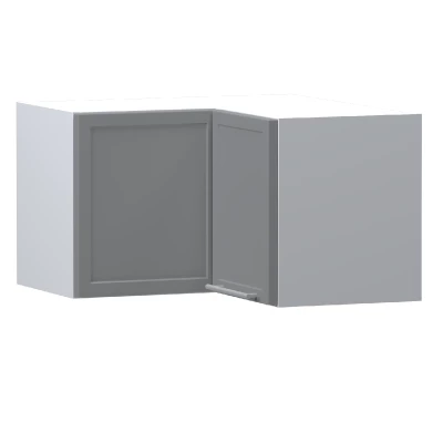 Felső sarokszekrény ARACY - szélesség 60 cm, szürke / fehér