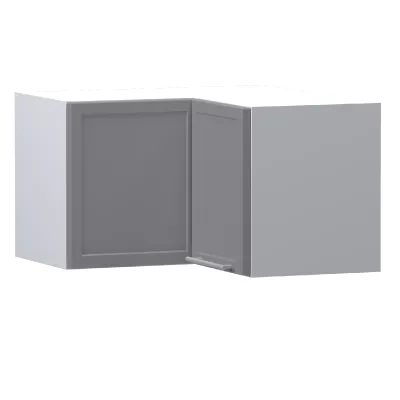 Felső sarokszekrény ARACY - szélesség 65 cm, szürke / fehér
