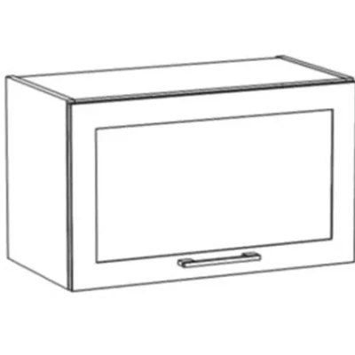 Fali konyhaszekrény ARACY - szélesség 80 cm, szürke / fehér