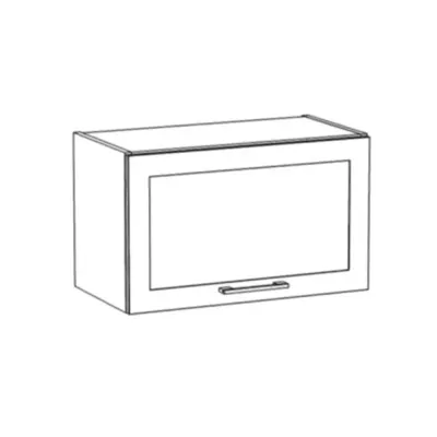 Fali konyhaszekrény ARACY - szélesség 80 cm, szürke / fehér
