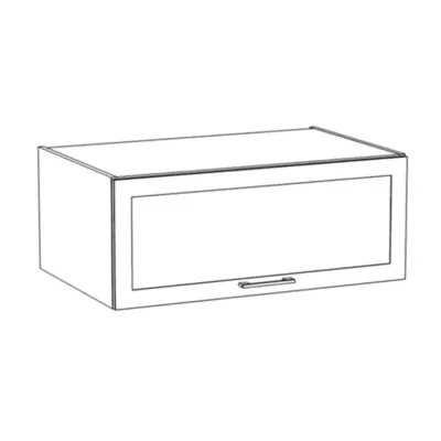 ARACY konyhai faliszekrény - szélesség 90 cm, szürke / fehér