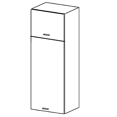 Falra szerelhető, kétajtós ARACY szekrény - szélesség 40 cm, fehér