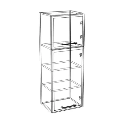 Falra szerelhető, kétajtós ARACY szekrény - szélesség 40 cm, fehér