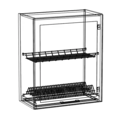 Felső szekrény csepegtetővel ARACY - szélesség 60 cm, fehér