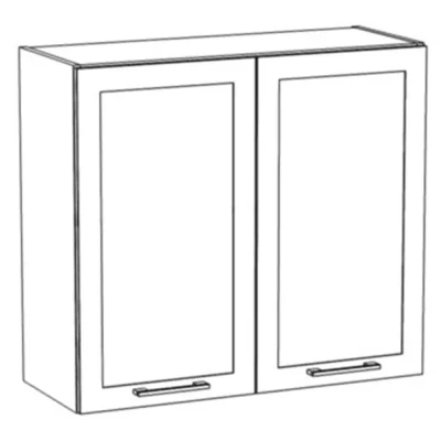 Felső szekrény csepegtetővel ARACY - szélesség 80 cm, szürke / fehér
