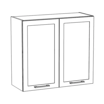 Felső szekrény csepegtetővel ARACY - szélesség 80 cm, szürke / fehér