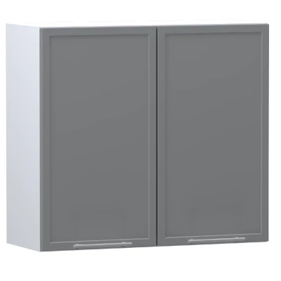 Felső szekrény csepegtetővel ARACY - szélesség 80 cm, szürke / fehér