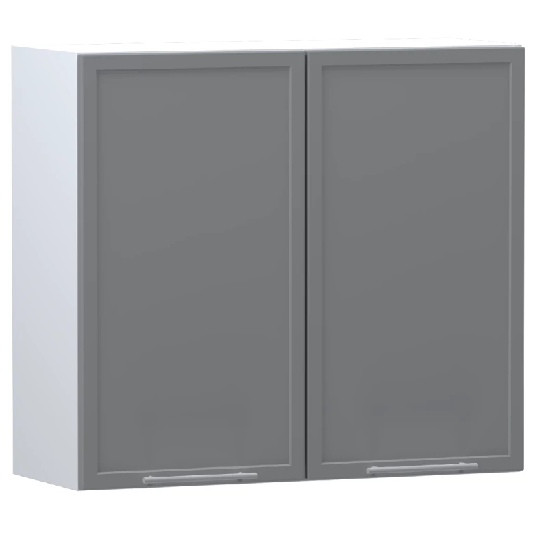 Felső szekrény csepegtetővel ARACY - szélesség 80 cm, szürke / fehér