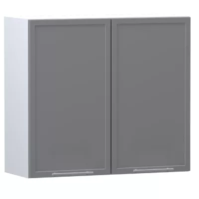 Felső szekrény csepegtetővel ARACY - szélesség 80 cm, szürke / fehér