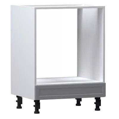 Beépített sütőszekrény ARACY - szélesség 60 cm, szürke / fehér, lábak 10 cm