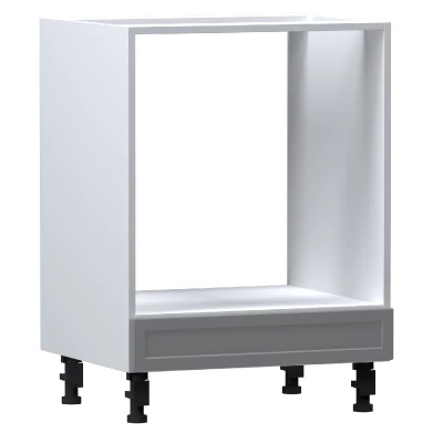 Beépített sütőszekrény ARACY - szélesség 60 cm, szürke / fehér, lábak 15 cm