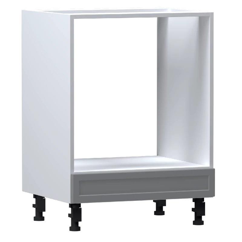 Beépített sütőszekrény ARACY - szélesség 60 cm, szürke / fehér, lábak 15 cm