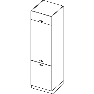 Beépített hűtőszekrény szekrény ARACY - szélesség 60 cm, fehér, lábak 15 cm