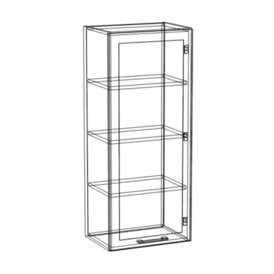 ARACY polcos konyhaszekrény - szélesség 45 cm, szürke / fehér