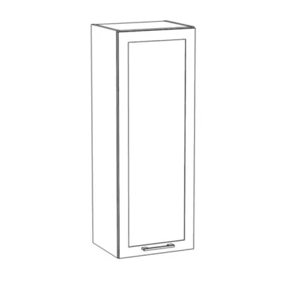 ARACY polcos konyhaszekrény - szélesség 40 cm, szürke / fehér