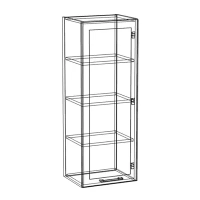 ARACY polcos konyhaszekrény - szélesség 40 cm, szürke / fehér