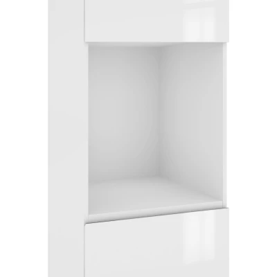 IRENA beépített sütőhöz való konyhaszekrény - szélesség 60 cm, fényes fehér, lábak 10 cm