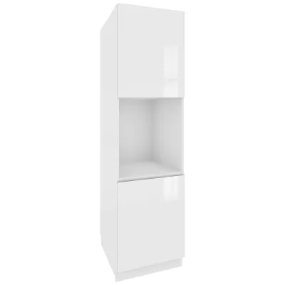 IRENA beépített sütőhöz való konyhaszekrény - szélesség 60 cm, fényes fehér, lábak 10 cm