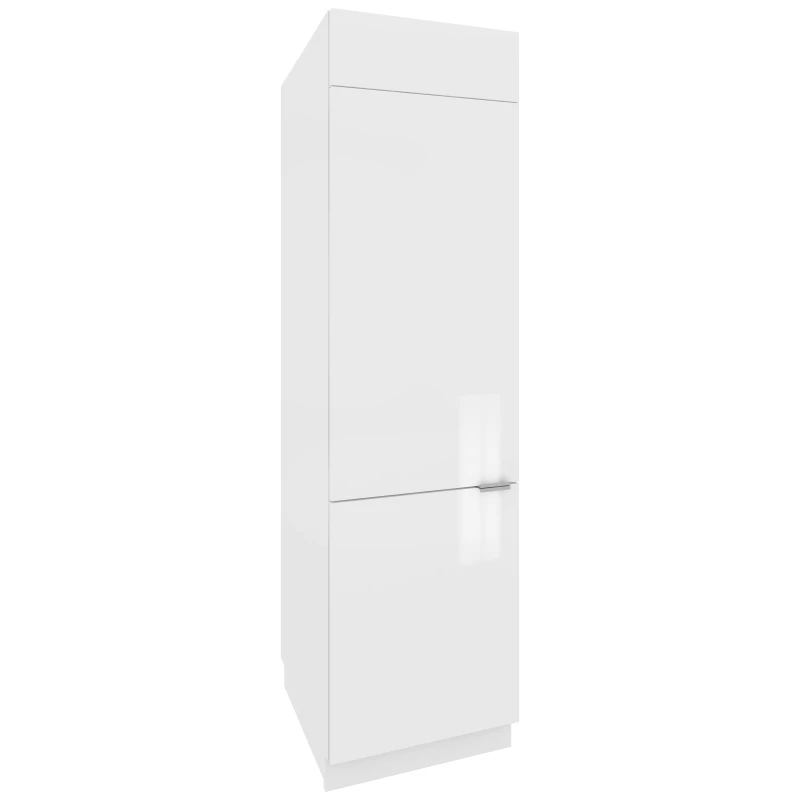 IRENA beépített hűtőszekrényhez való szekrény - szélesség 60 cm, fényes fehér, lábak 10 cm