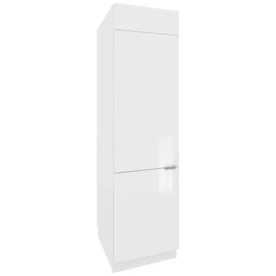 IRENA beépített hűtőszekrényhez való szekrény - szélesség 60 cm, fényes fehér, lábak 10 cm
