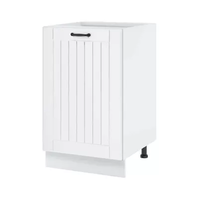 Alsó konyhaszekrény LESJA - szélesség 50 cm, fehér, lábak 10 cm