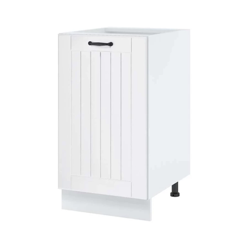 LESJA alsószekrény polccal - szélesség 45 cm, fehér, lábak 10 cm