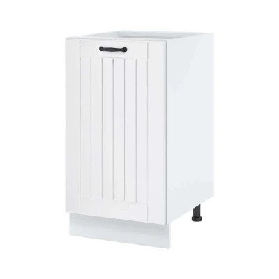 LESJA alsószekrény polccal - szélesség 45 cm, fehér, lábak 15 cm